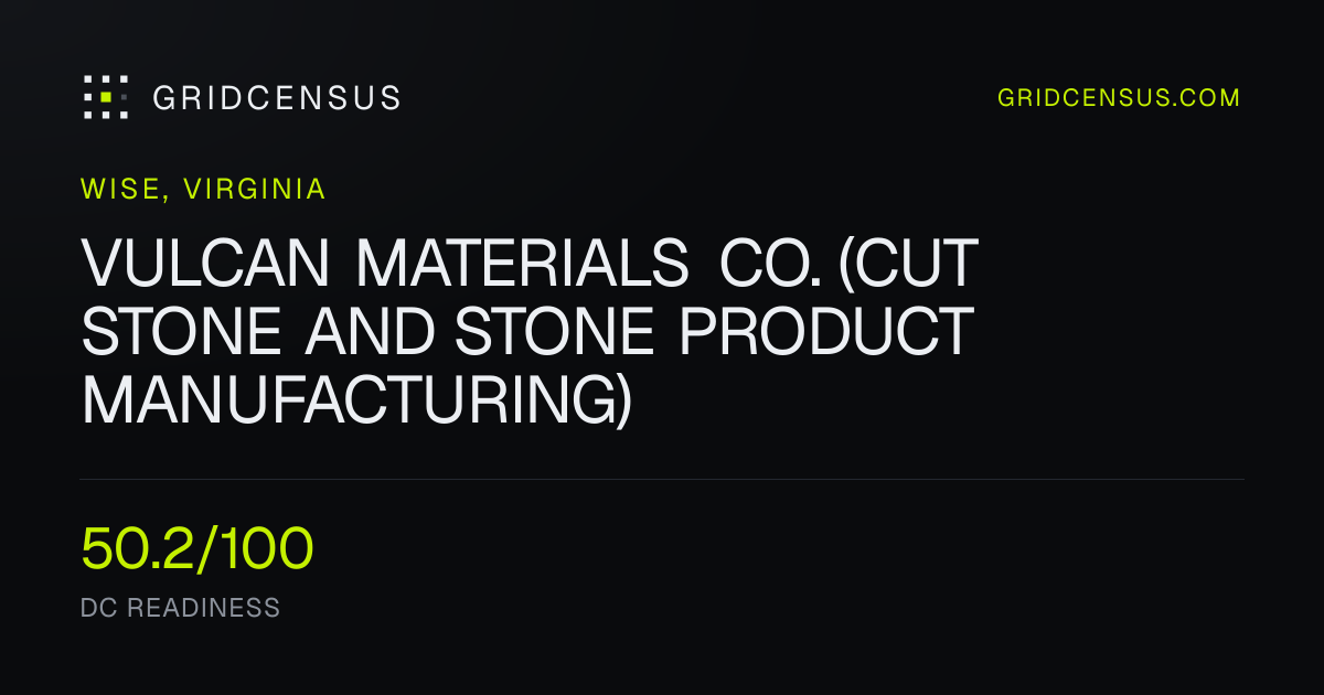 VULCAN MATERIALS CO. (CUT STONE AND STONE PRODUCT MANUFACTURING)
